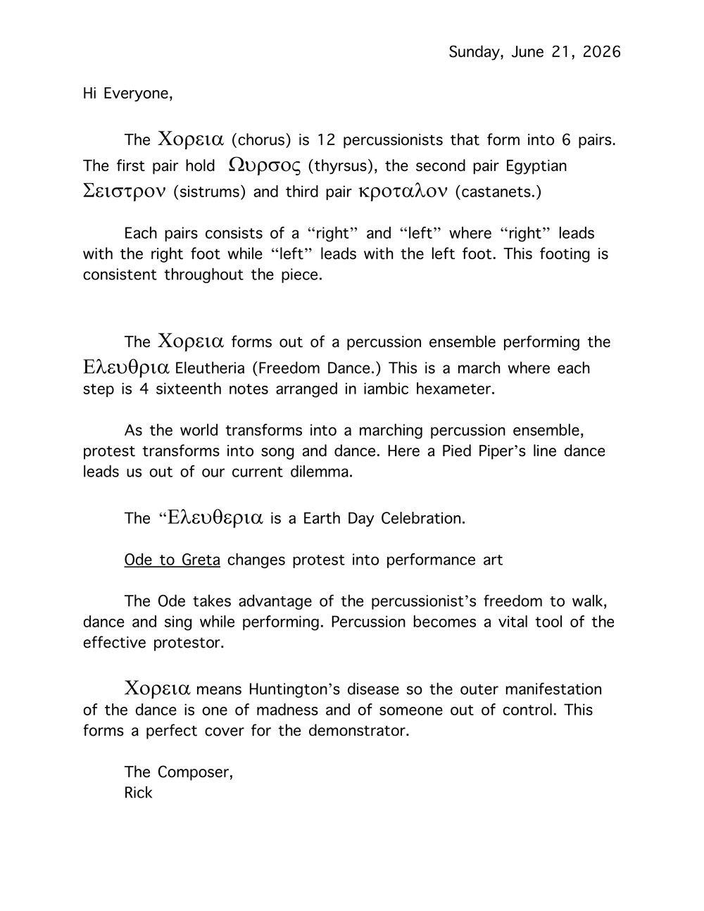 Letter To All